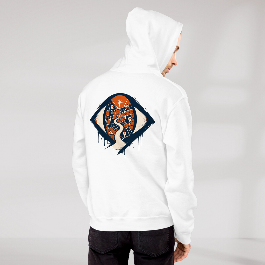 Street Seeker Hoodie Retro – Farbe Weiß – Ansicht 7