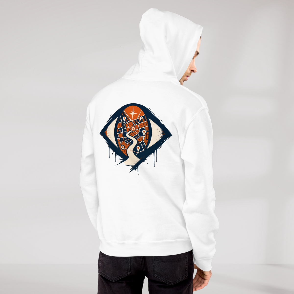 Street Seeker Hoodie Retro – Farbe Weiß – Ansicht 7