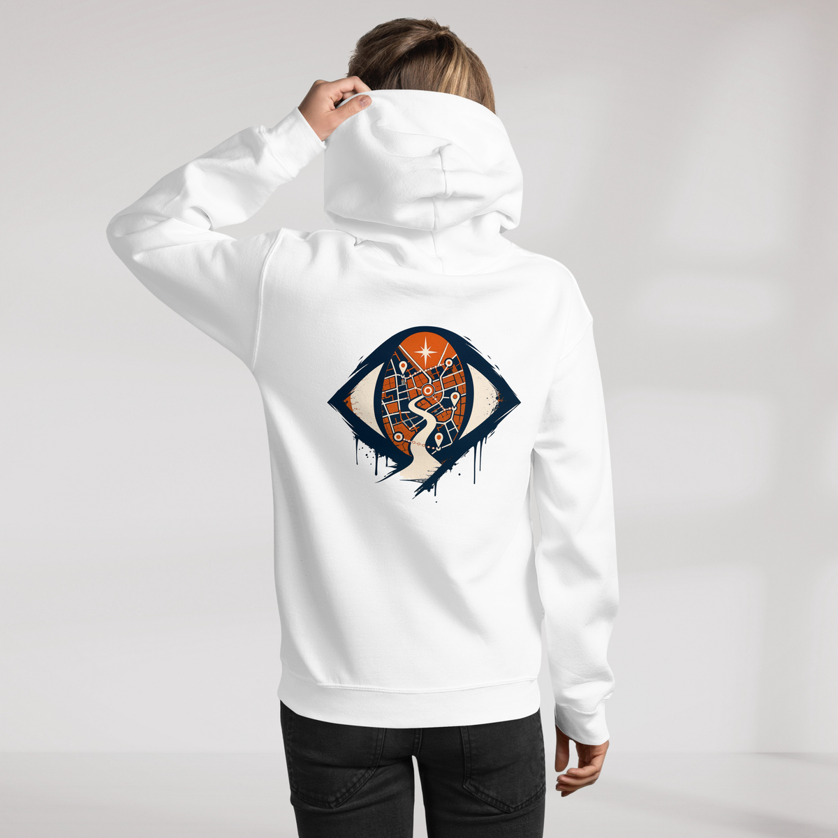 Street Seeker Hoodie Retro – Farbe Weiß – Ansicht 9