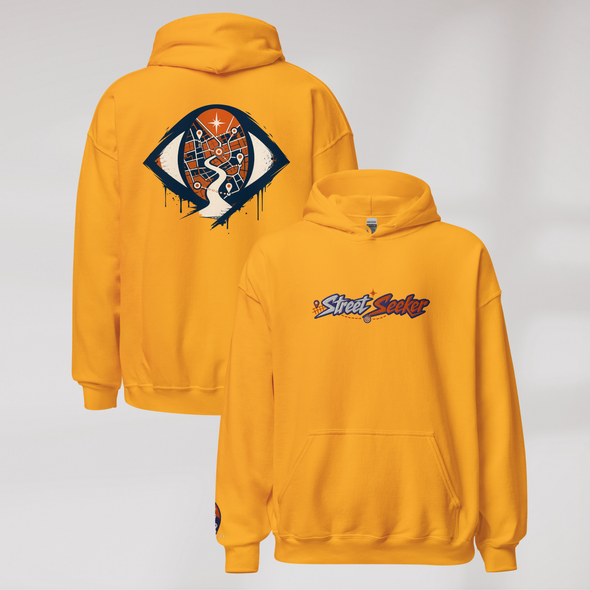 Street Seeker Hoodie Retro – Farbe Gold – Ansicht 1