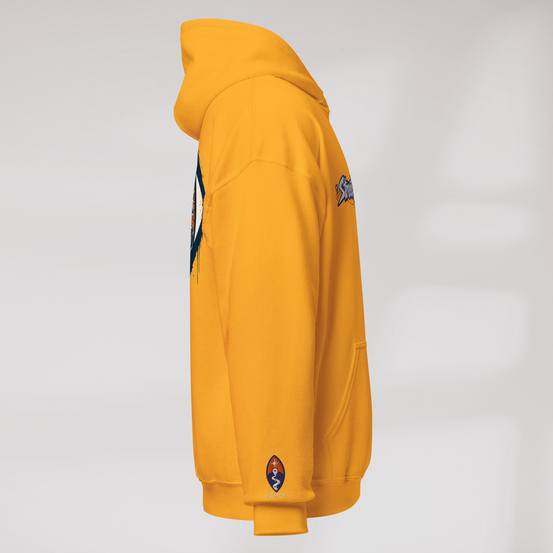 Street Seeker Hoodie Retro – Farbe Gold – Ansicht 2