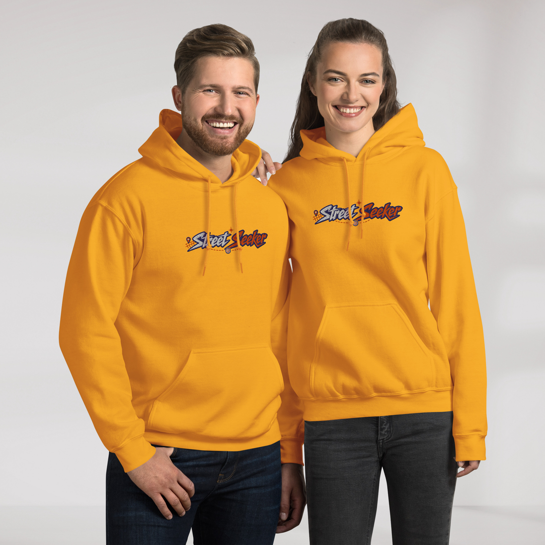 Street Seeker Hoodie Retro – Farbe Gold – Ansicht 4