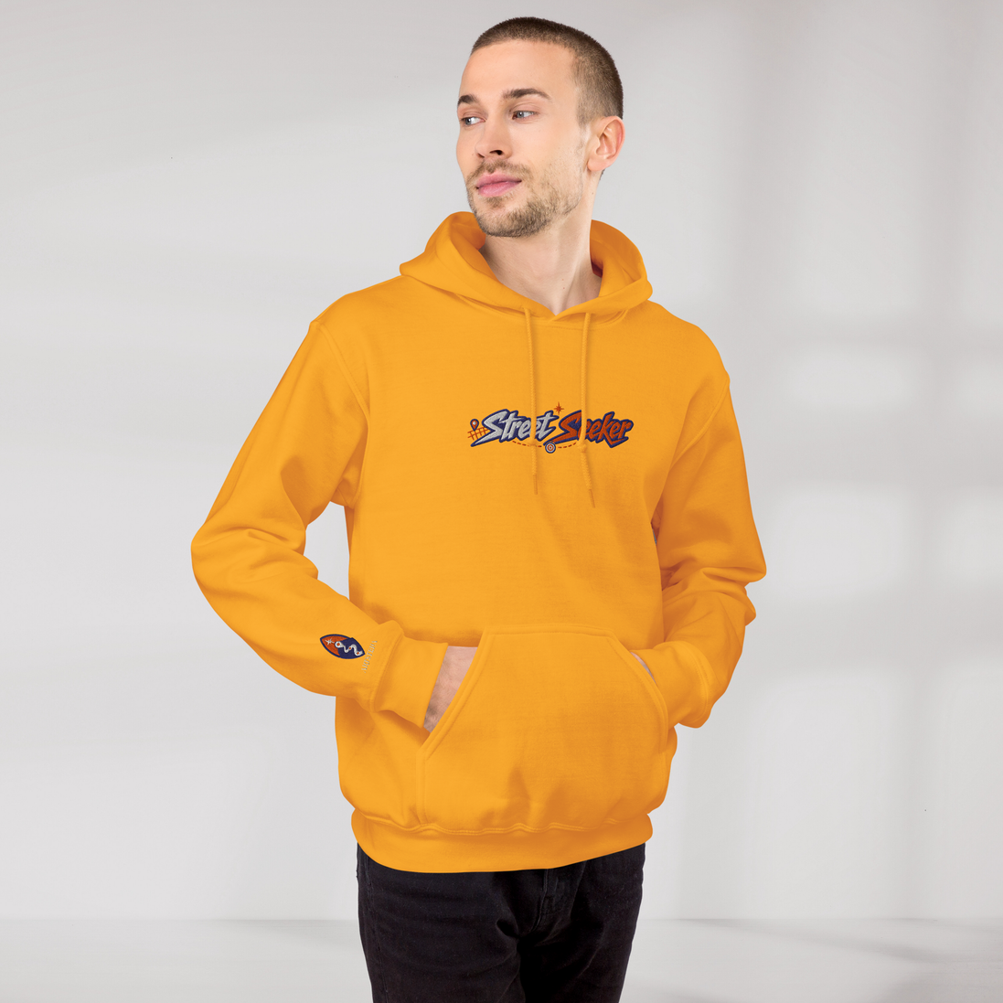 Street Seeker Hoodie Retro – Farbe Gold – Ansicht 5