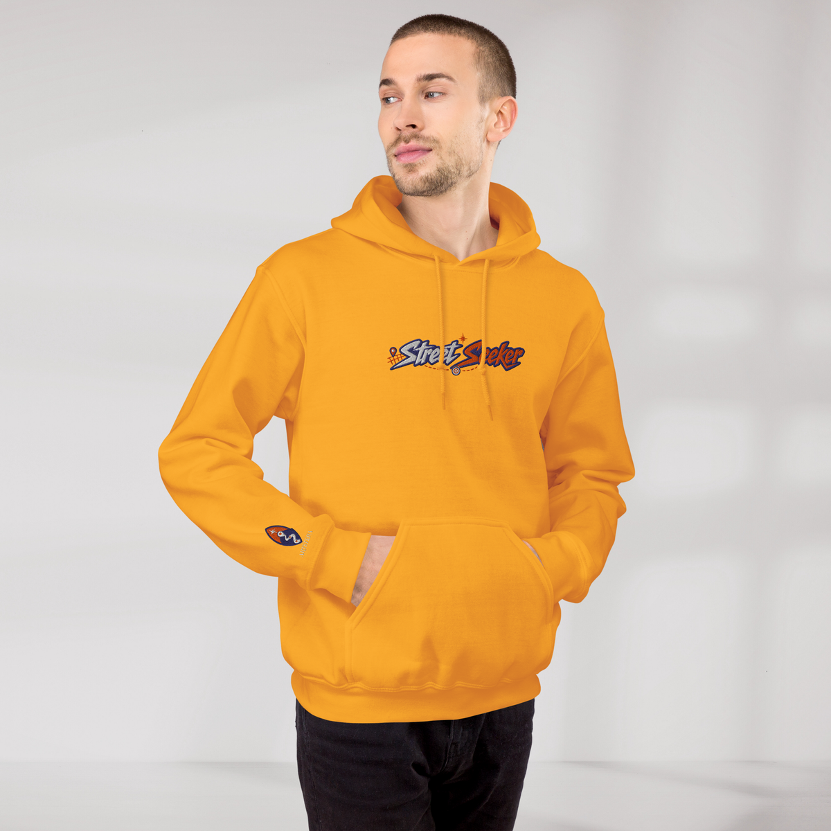 Street Seeker Hoodie Retro – Farbe Gold – Ansicht 5