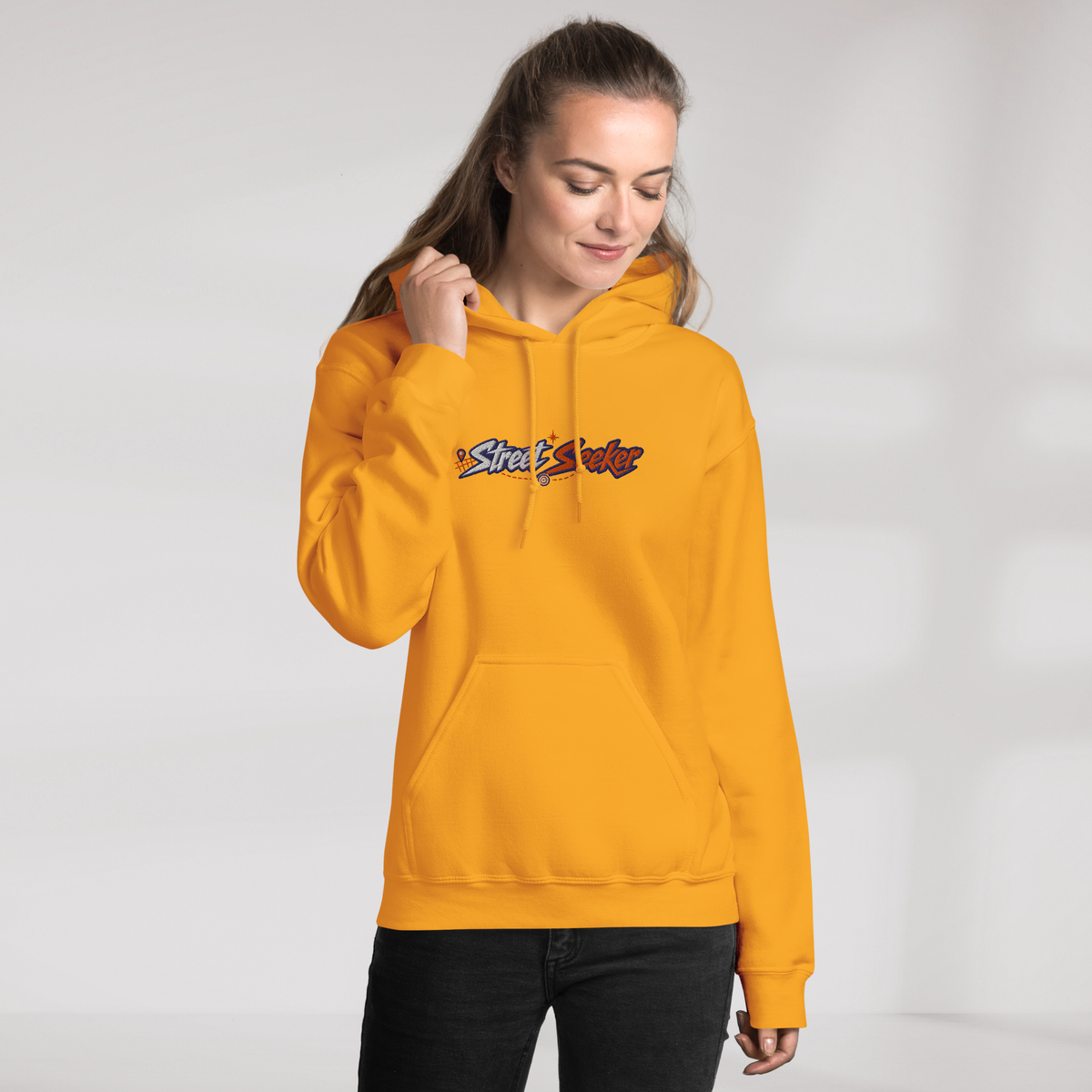 Street Seeker Hoodie Retro – Farbe Gold – Ansicht 7