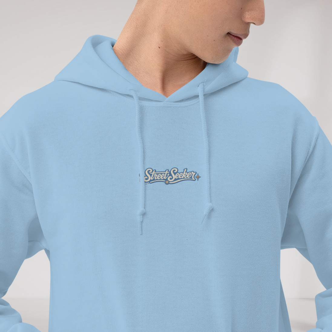 Street Seeker Hoodie Soft Blau ver. – Farbe Hellblau – Ansicht 3
