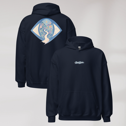Street Seeker Hoodie Soft Blau ver. – Farbe Navy – Ansicht 1