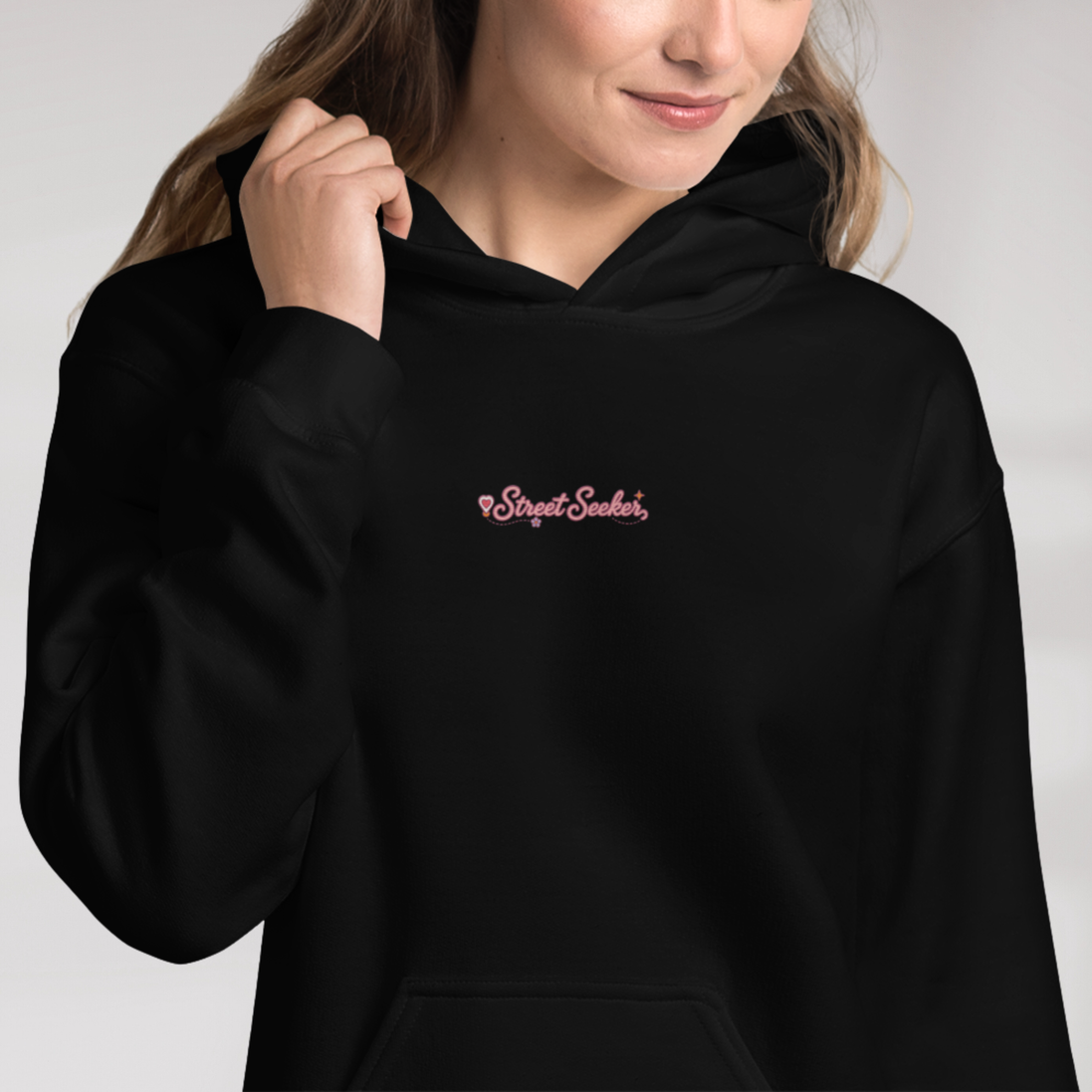 Street Seeker Hoodie Soft Pink ver. – Farbe Schwarz – Ansicht 3