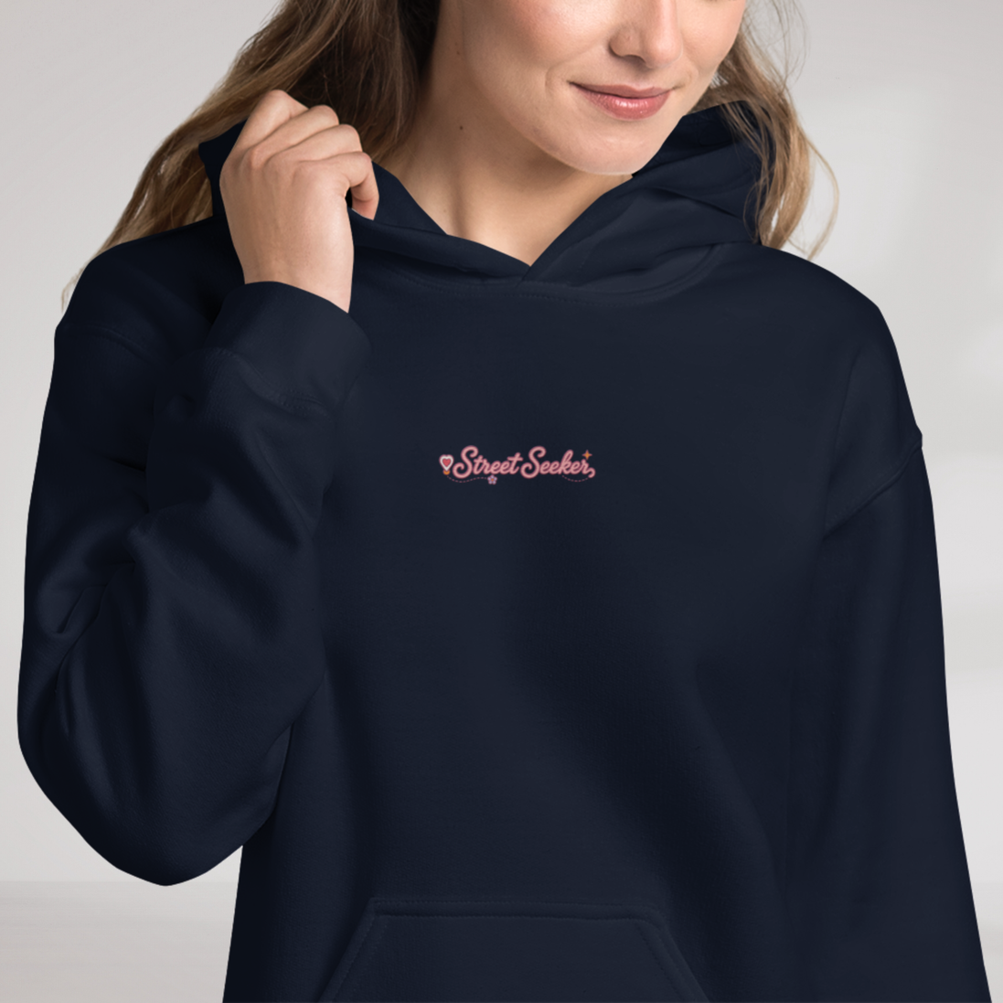 Street Seeker Hoodie Soft Pink ver. – Farbe Navy – Ansicht 3