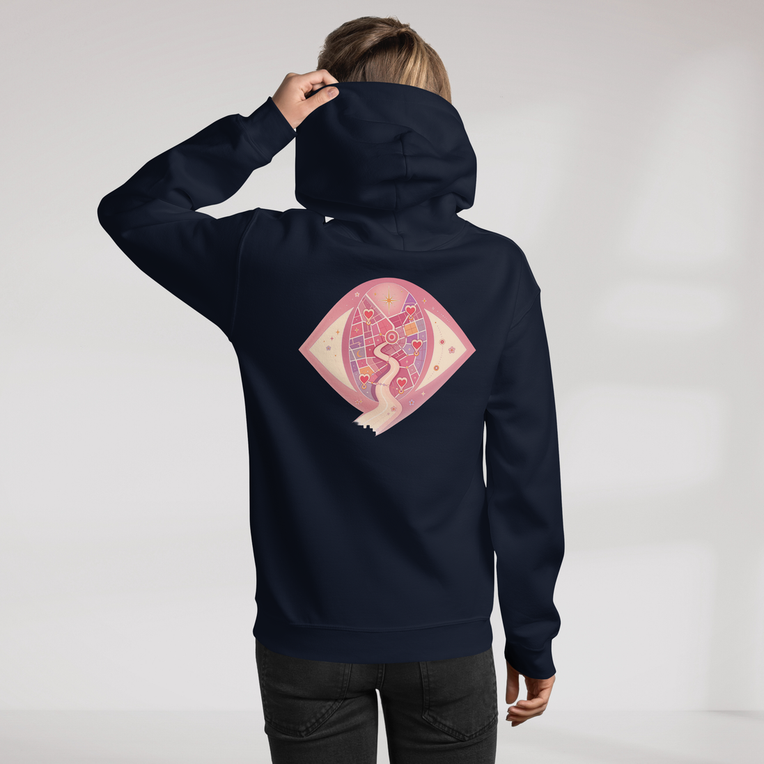 Street Seeker Hoodie Soft Pink ver. – Farbe Navy – Ansicht 5