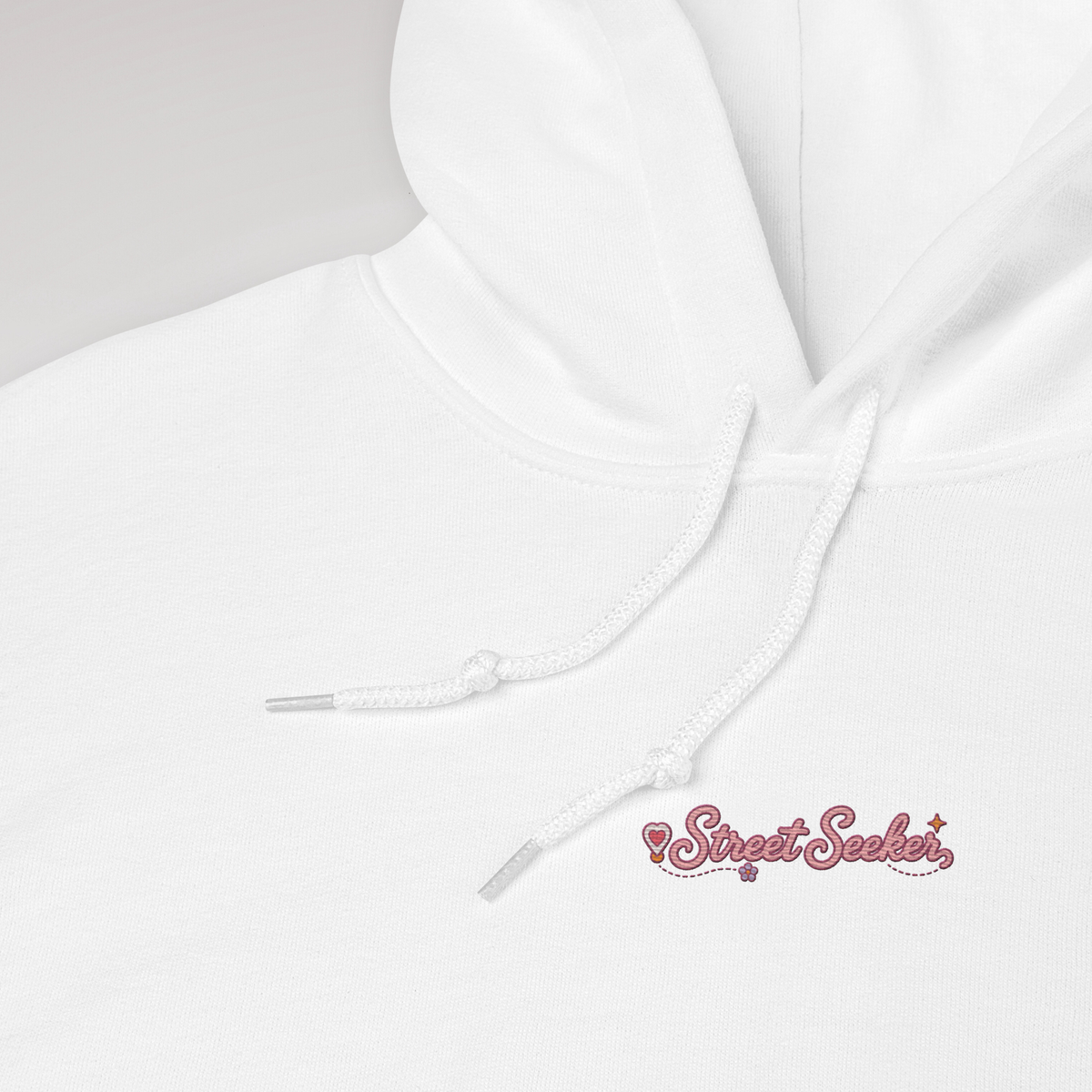 Street Seeker Hoodie Soft Pink ver. – Farbe Weiß – Ansicht 2