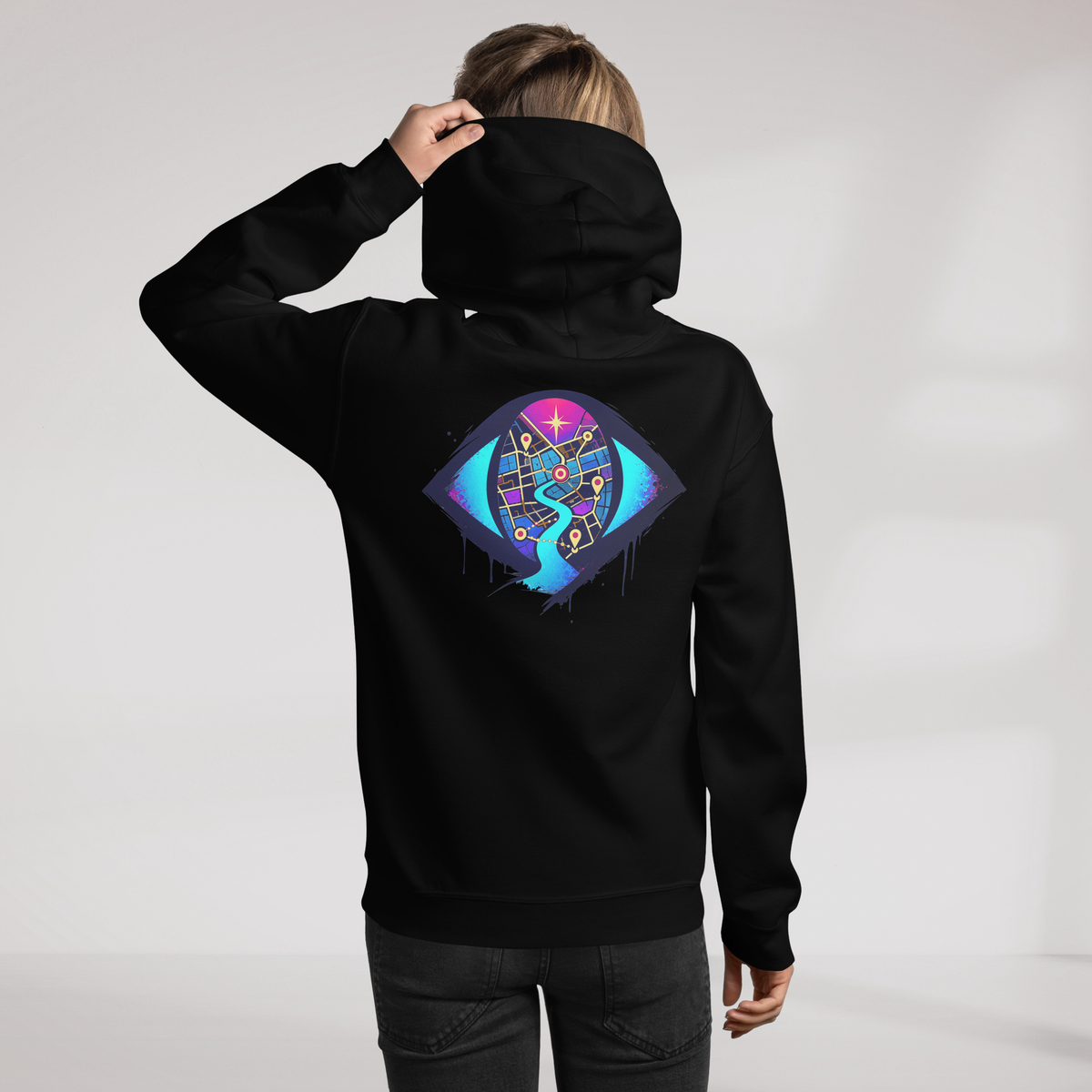 Street Seeker Hoodie Vibrant – Farbe Schwarz – Ansicht 9