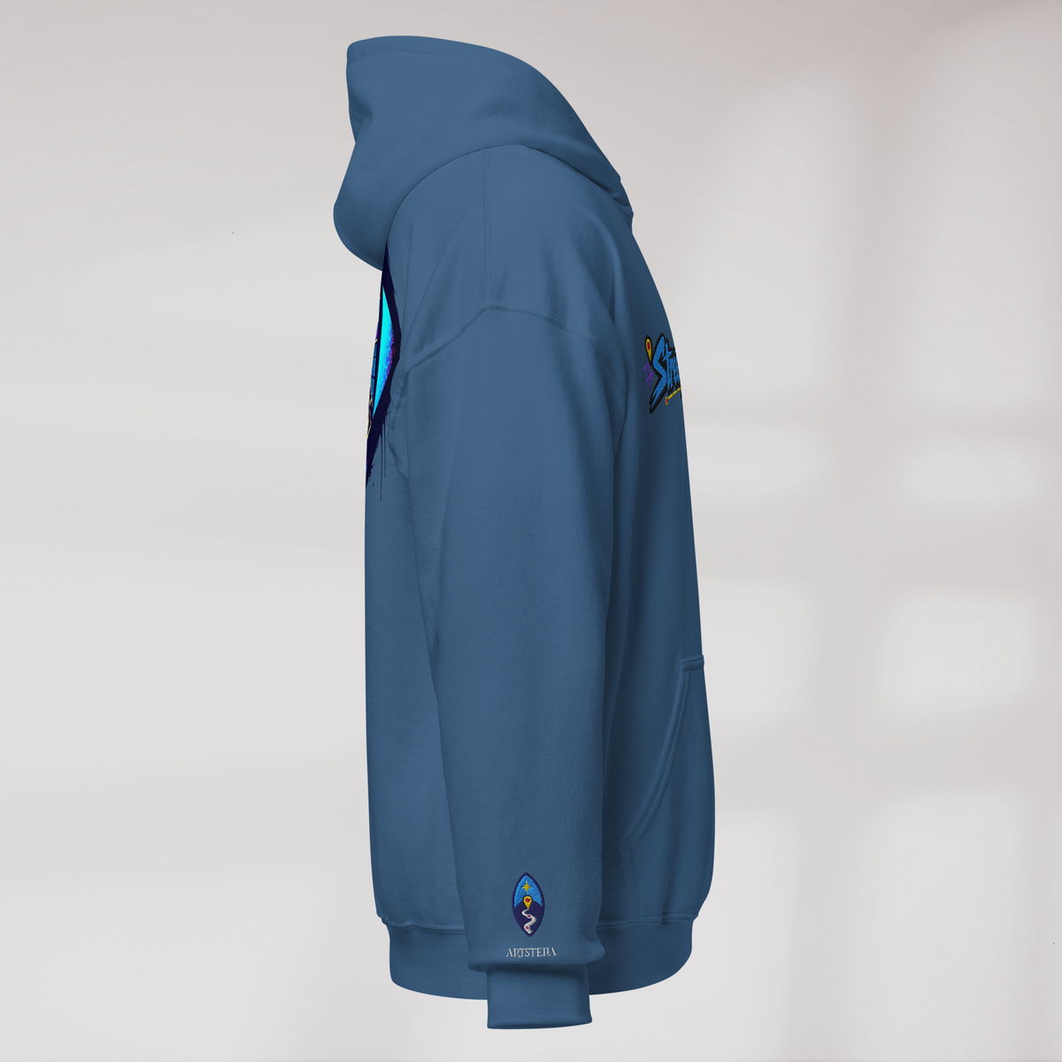 Street Seeker Hoodie Vibrant – Farbe Indigoblau – Ansicht 2