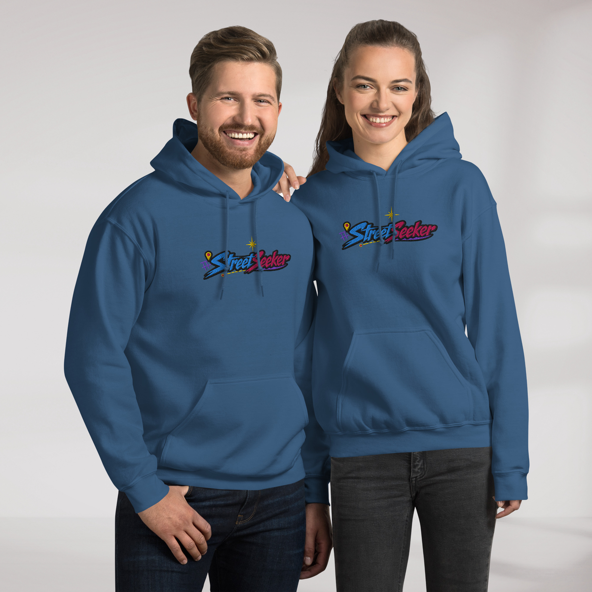 Street Seeker Hoodie Vibrant – Farbe Indigoblau – Ansicht 4