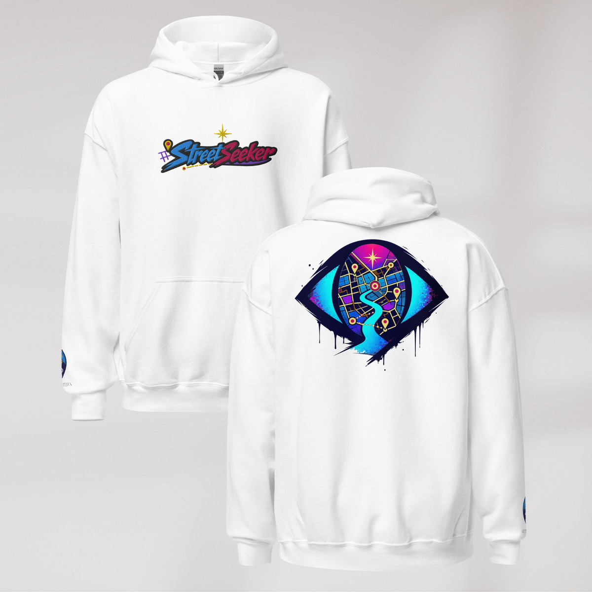 Street Seeker Hoodie Vibrant – Farbe Weiß – Ansicht 1