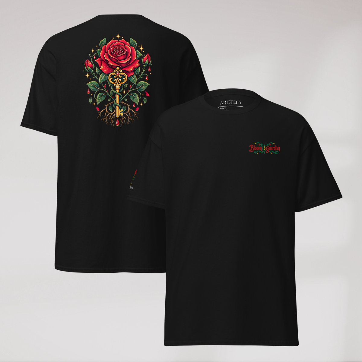 Bloom Guardian T-Shirt Retro – Farbe Schwarz – Ansicht 1