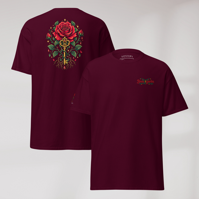 Bloom Guardian T-Shirt Retro – Farbe Kastanienbraun – Ansicht 1
