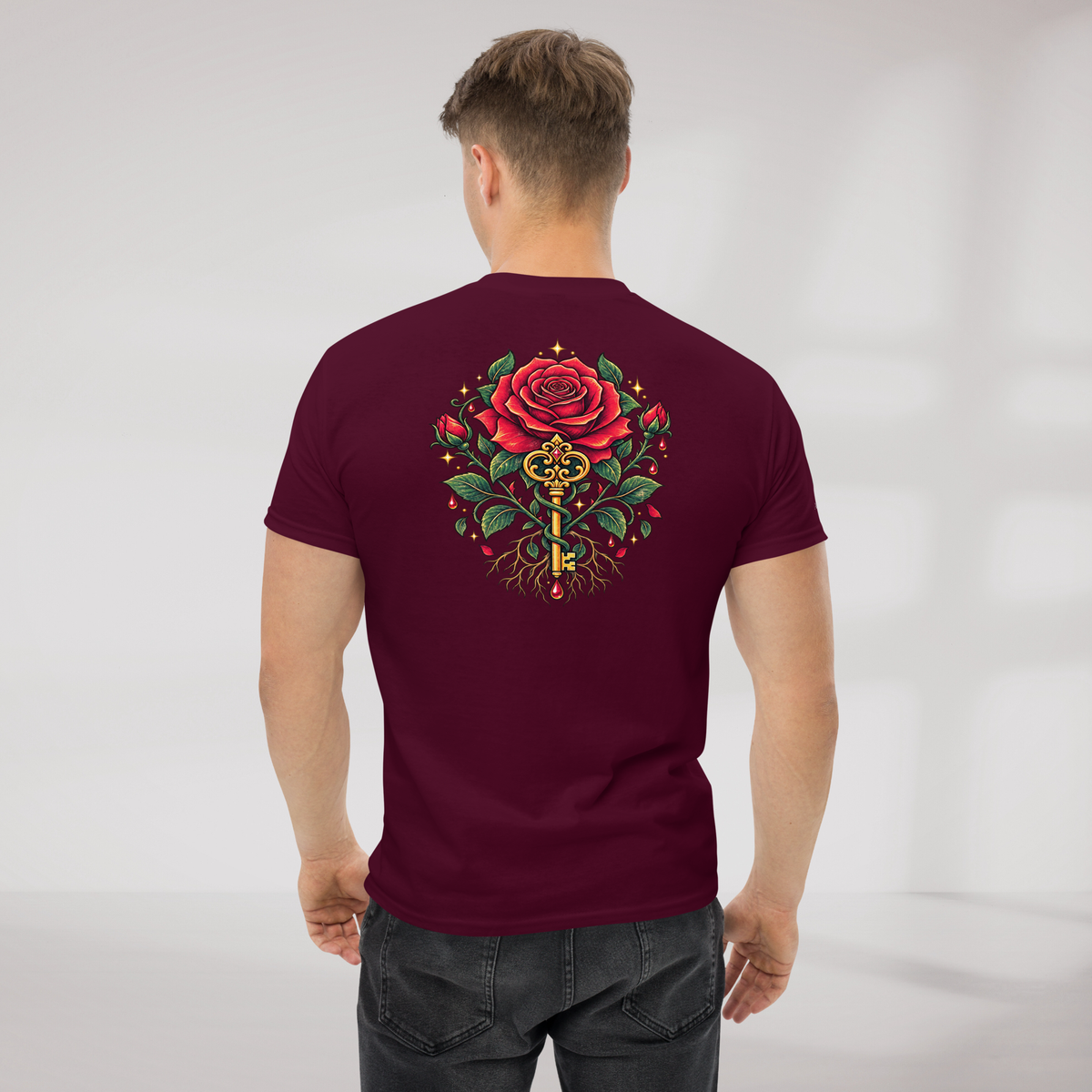 Bloom Guardian T-Shirt Retro – Farbe Kastanienbraun – Ansicht 6