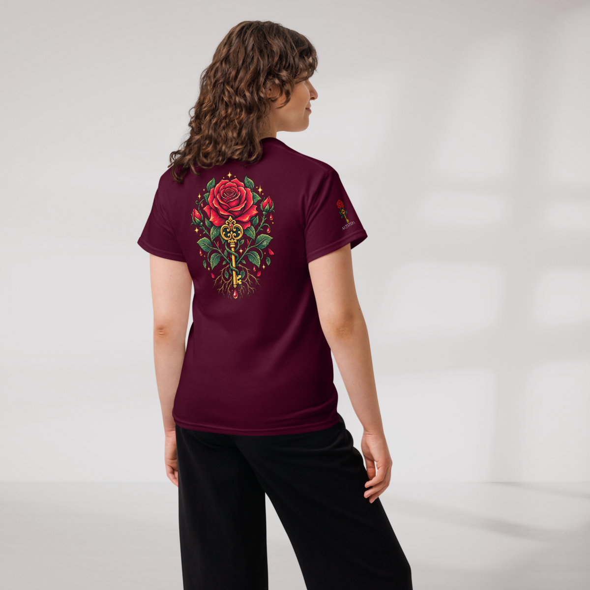 Bloom Guardian T-Shirt Retro – Farbe Kastanienbraun – Ansicht 8