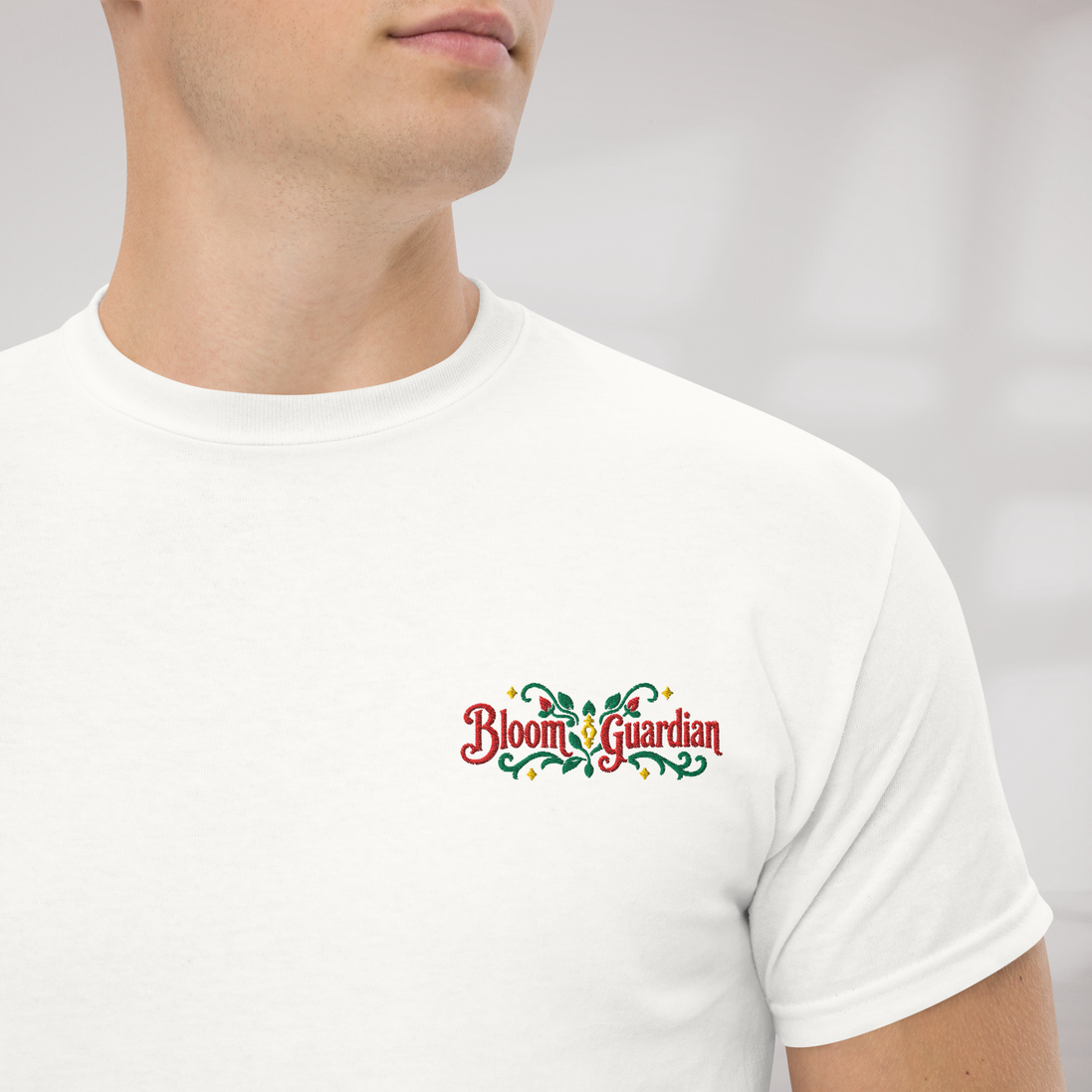 Bloom Guardian T-Shirt Retro – Farbe Weiß – Ansicht 3