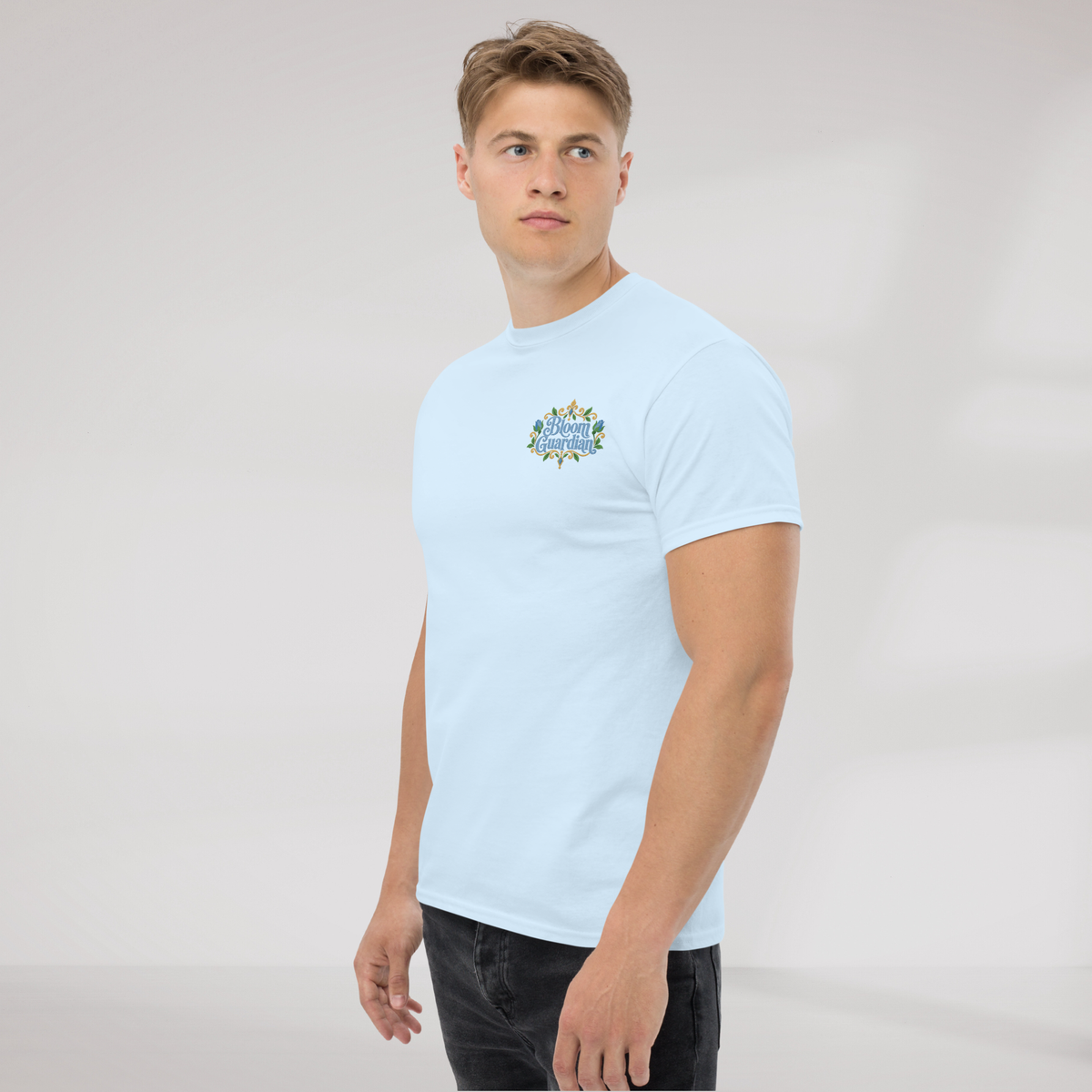 Bloom Guardian T-Shirt Soft (M) – Farbe Hellblau – Ansicht 3