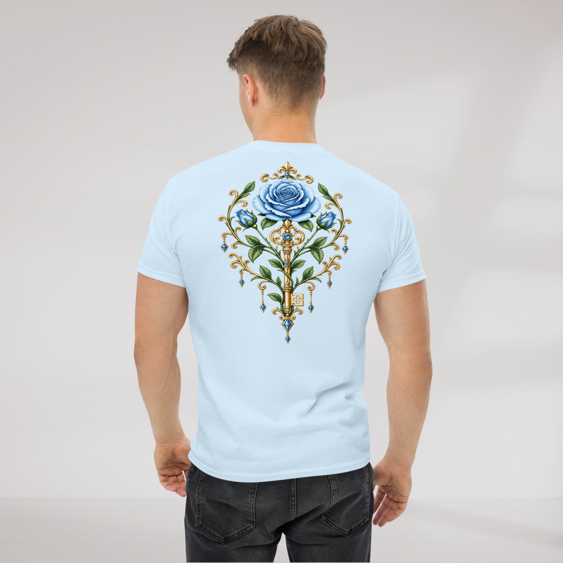 Bloom Guardian T-Shirt Soft (M) – Farbe Hellblau – Ansicht 4