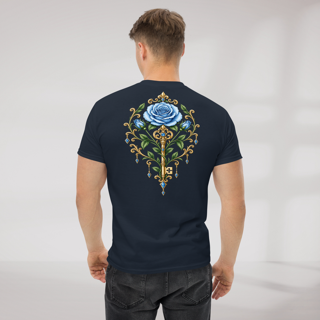 Bloom Guardian T-Shirt Soft (M) – Farbe Navy – Ansicht 4