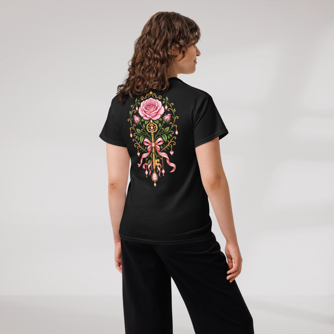 Bloom Guardian T-Shirt Soft (F) – Farbe Schwarz – Ansicht 1
