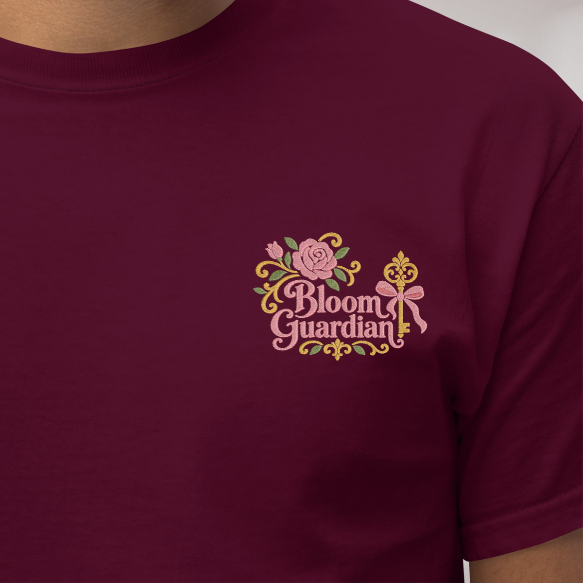 Bloom Guardian T-Shirt Soft (F) – Farbe Kastanienbraun – Ansicht 2