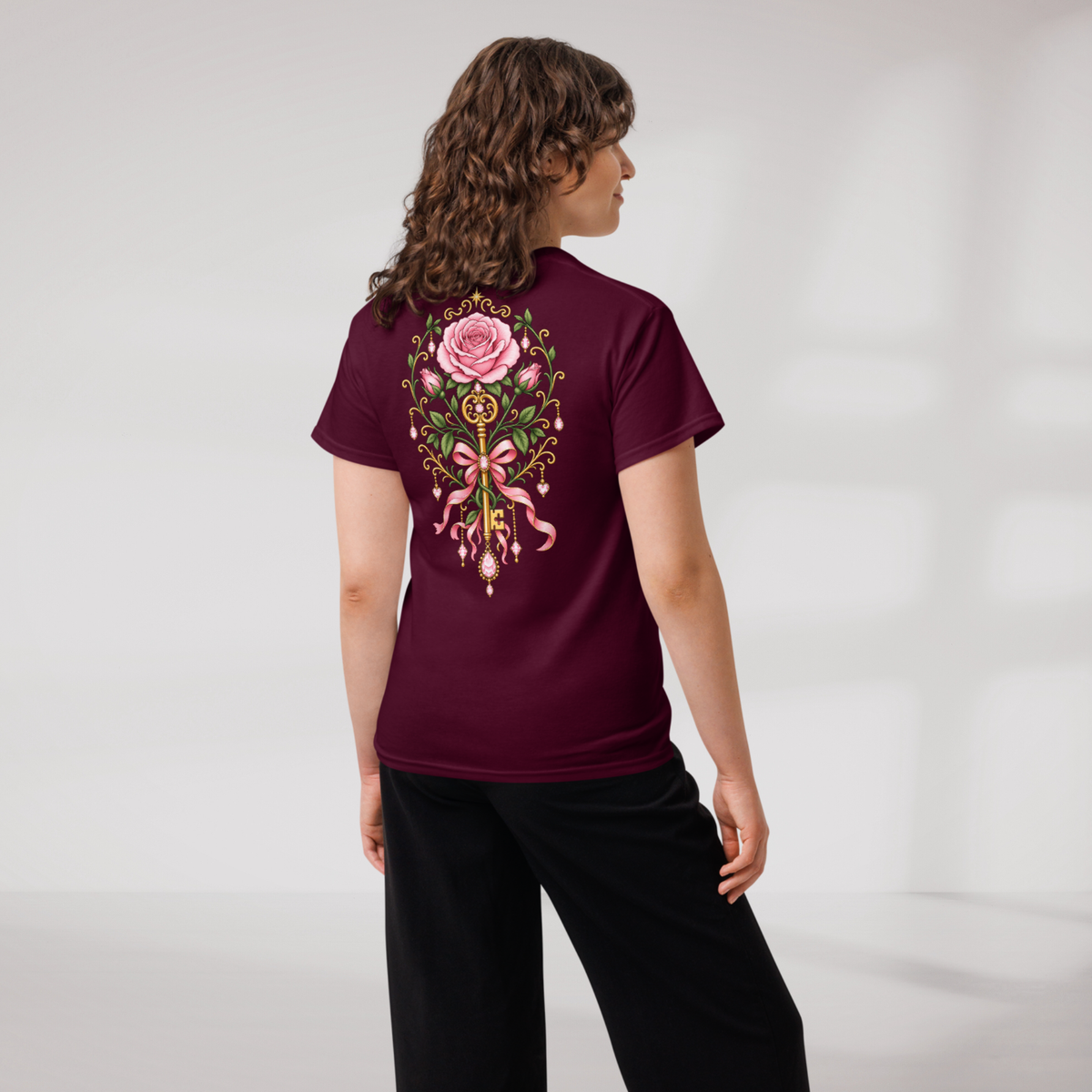 Bloom Guardian T-Shirt Soft (F) – Farbe Kastanienbraun – Ansicht 4