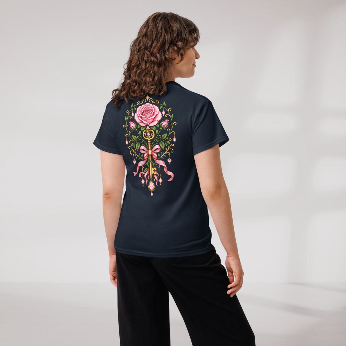 Bloom Guardian T-Shirt Soft (F) – Farbe Navy – Ansicht 4
