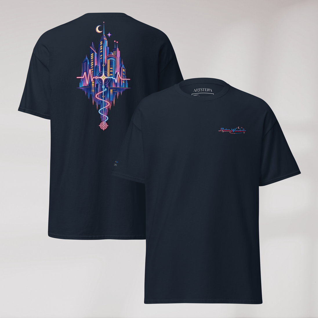 Pulse Wanderer T-Shirt Soft Pink ver. – Farbe Navy – Ansicht 1