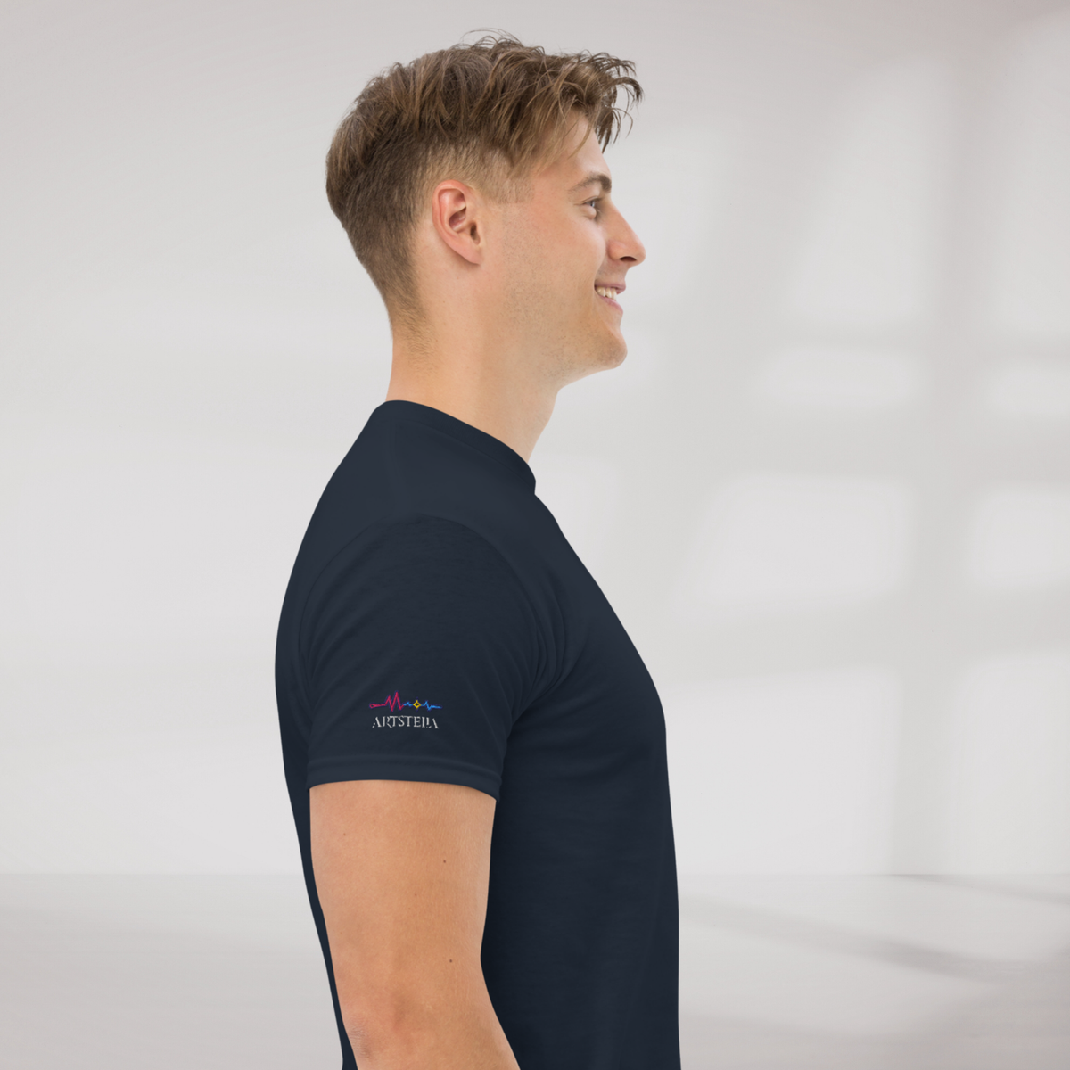 Pulse Wanderer T-Shirt Soft Pink ver. – Farbe Navy – Ansicht 4