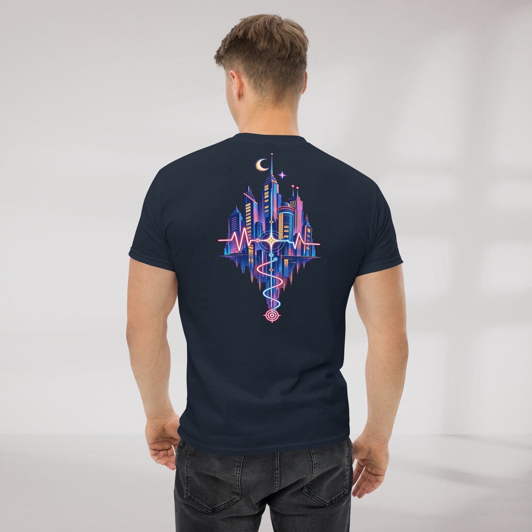 Pulse Wanderer T-Shirt Soft Pink ver. – Farbe Navy – Ansicht 7
