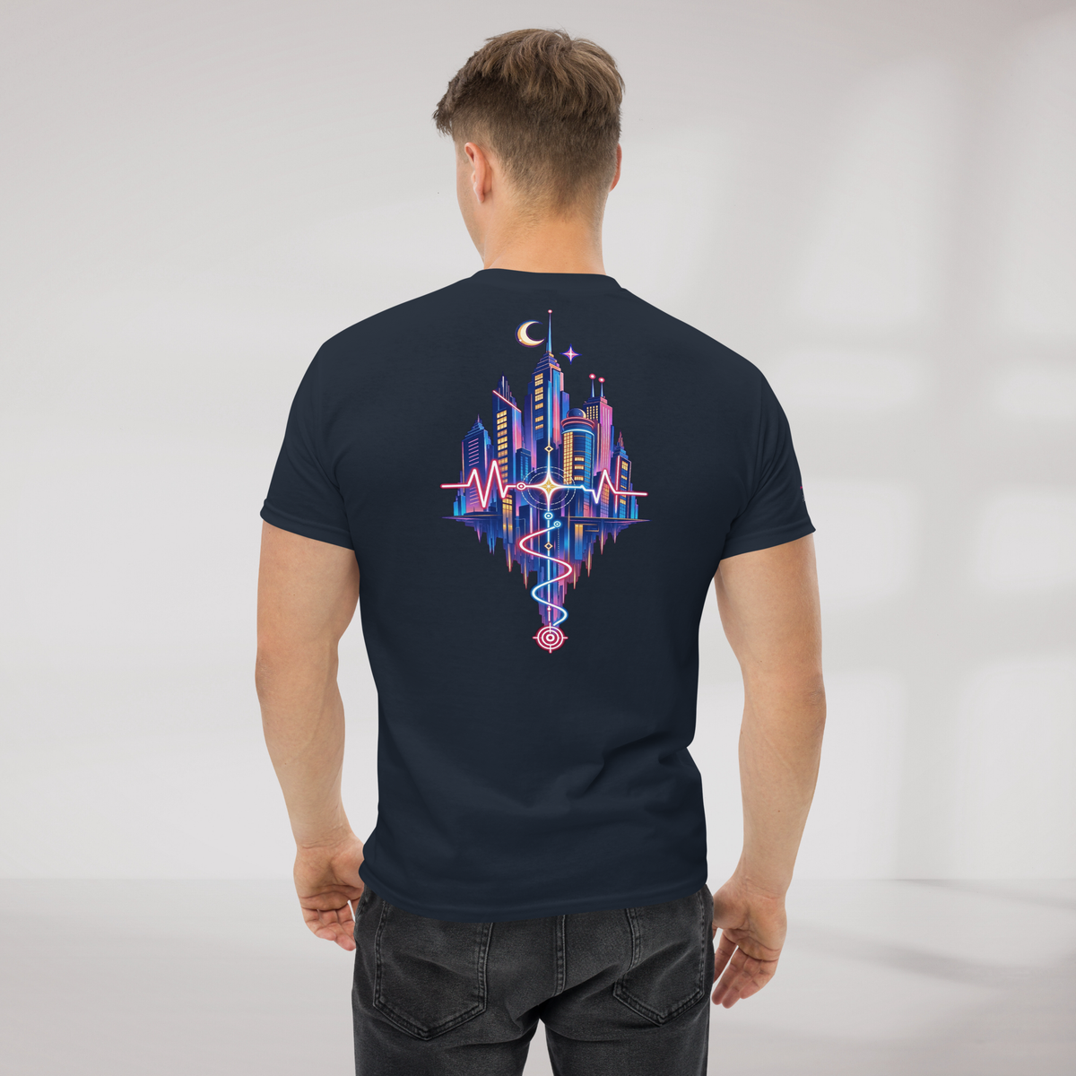 Pulse Wanderer T-Shirt Soft Pink ver. – Farbe Navy – Ansicht 7