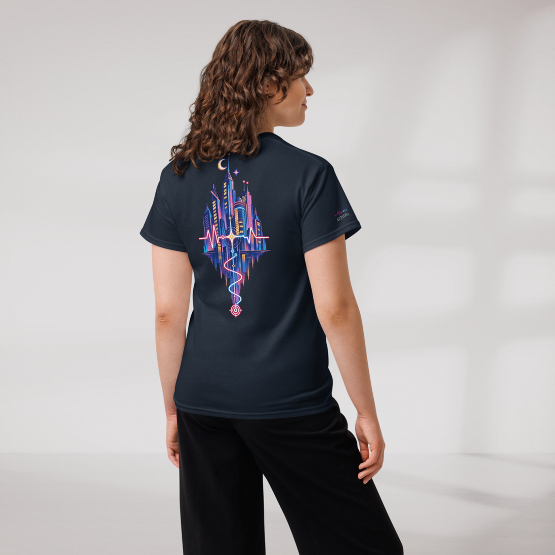 Pulse Wanderer T-Shirt Soft Pink ver. – Farbe Navy – Ansicht 9