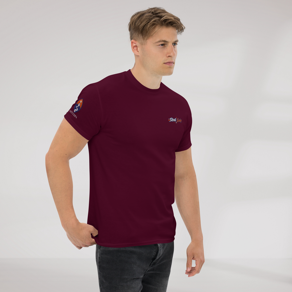 Street Seeker T-Shirt Retro – Farbe Kastanienbraun – Ansicht 3