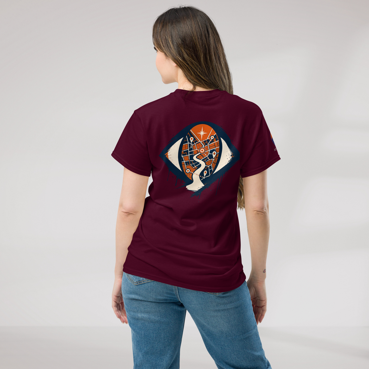 Street Seeker T-Shirt Retro – Farbe Kastanienbraun – Ansicht 7
