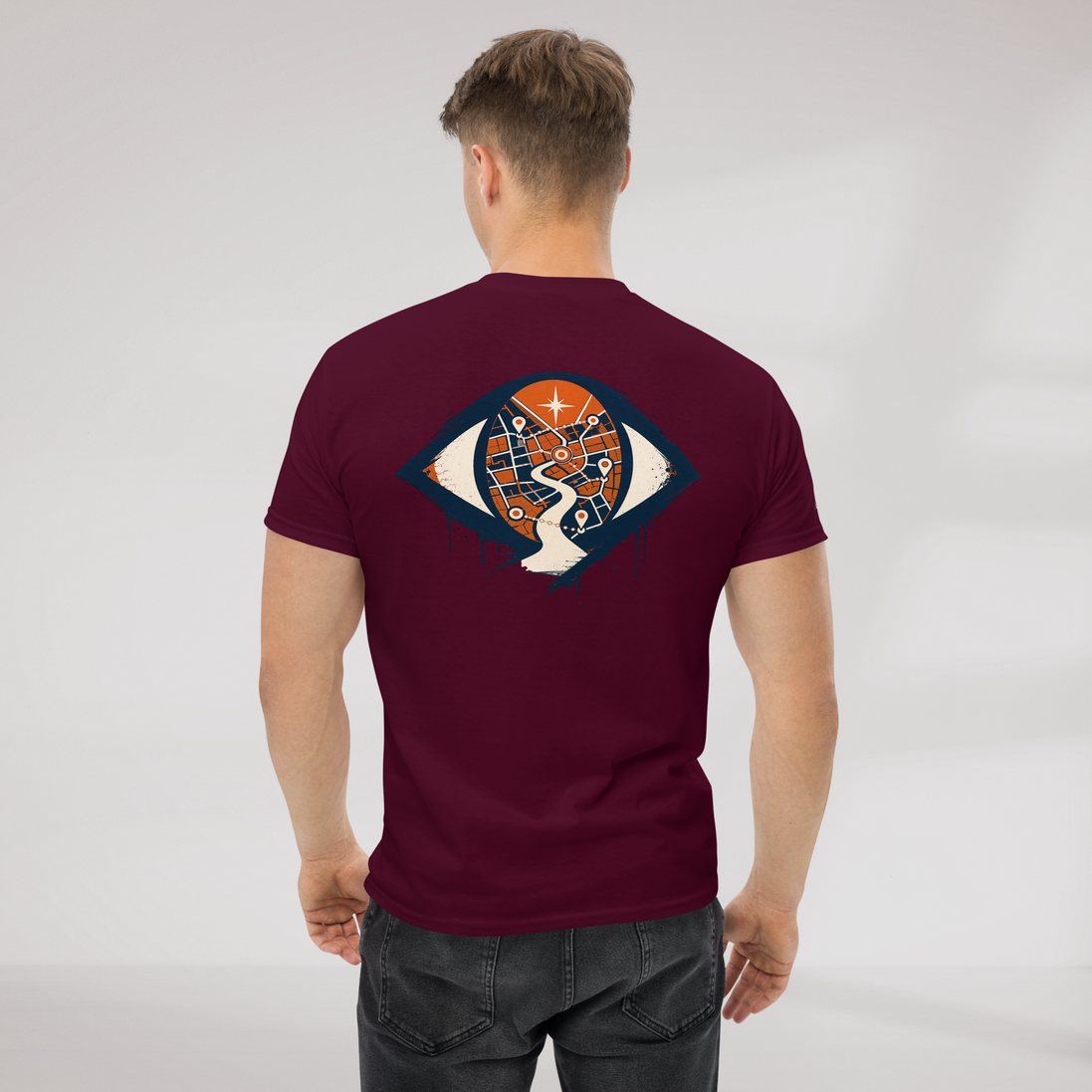 Street Seeker T-Shirt Retro – Farbe Kastanienbraun – Ansicht 8