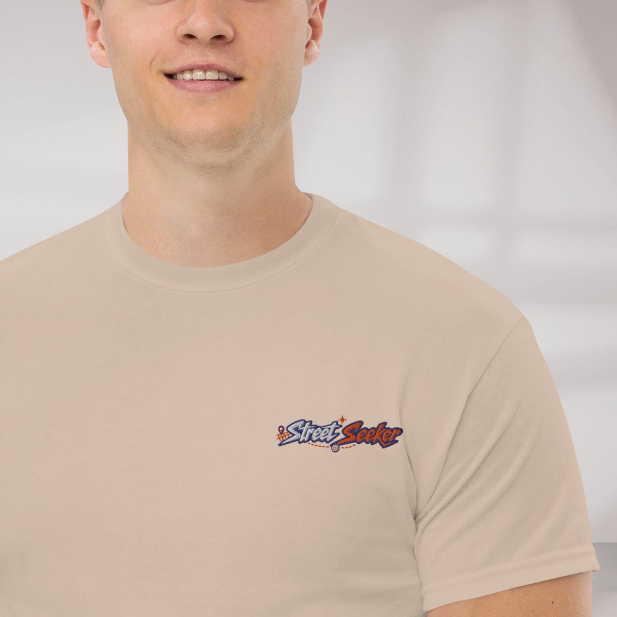 Street Seeker T-Shirt Retro – Farbe Sand – Ansicht 3