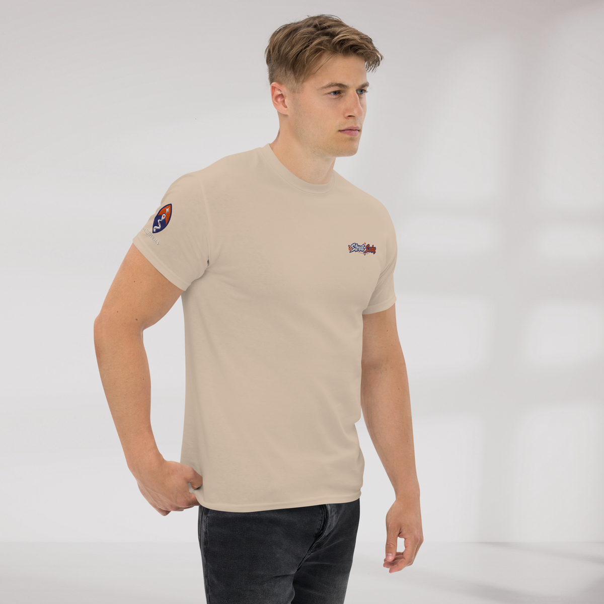 Street Seeker T-Shirt Retro – Farbe Sand – Ansicht 4