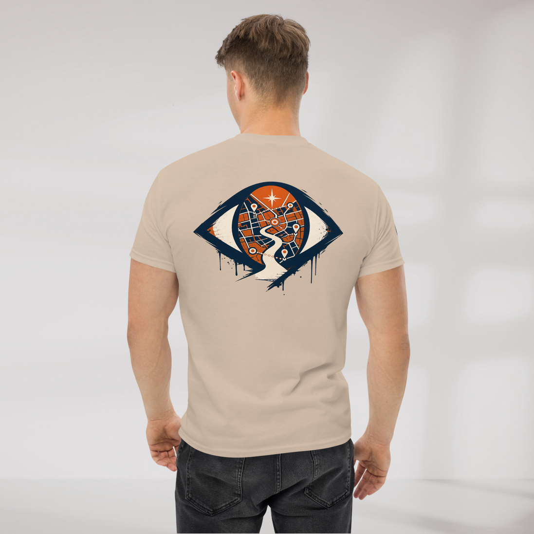 Street Seeker T-Shirt Retro – Farbe Sand – Ansicht 8