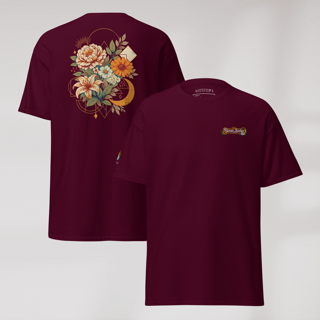 Bloom Seeker T-Shirt Retro – Farbe Kastanienbraun – Ansicht 1