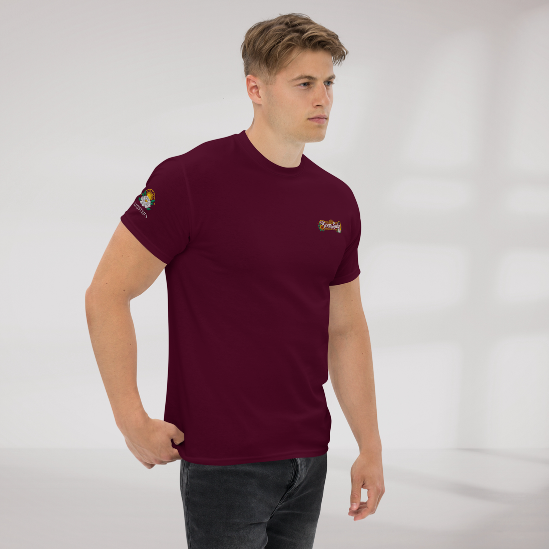 Bloom Seeker T-Shirt Retro – Farbe Kastanienbraun – Ansicht 5