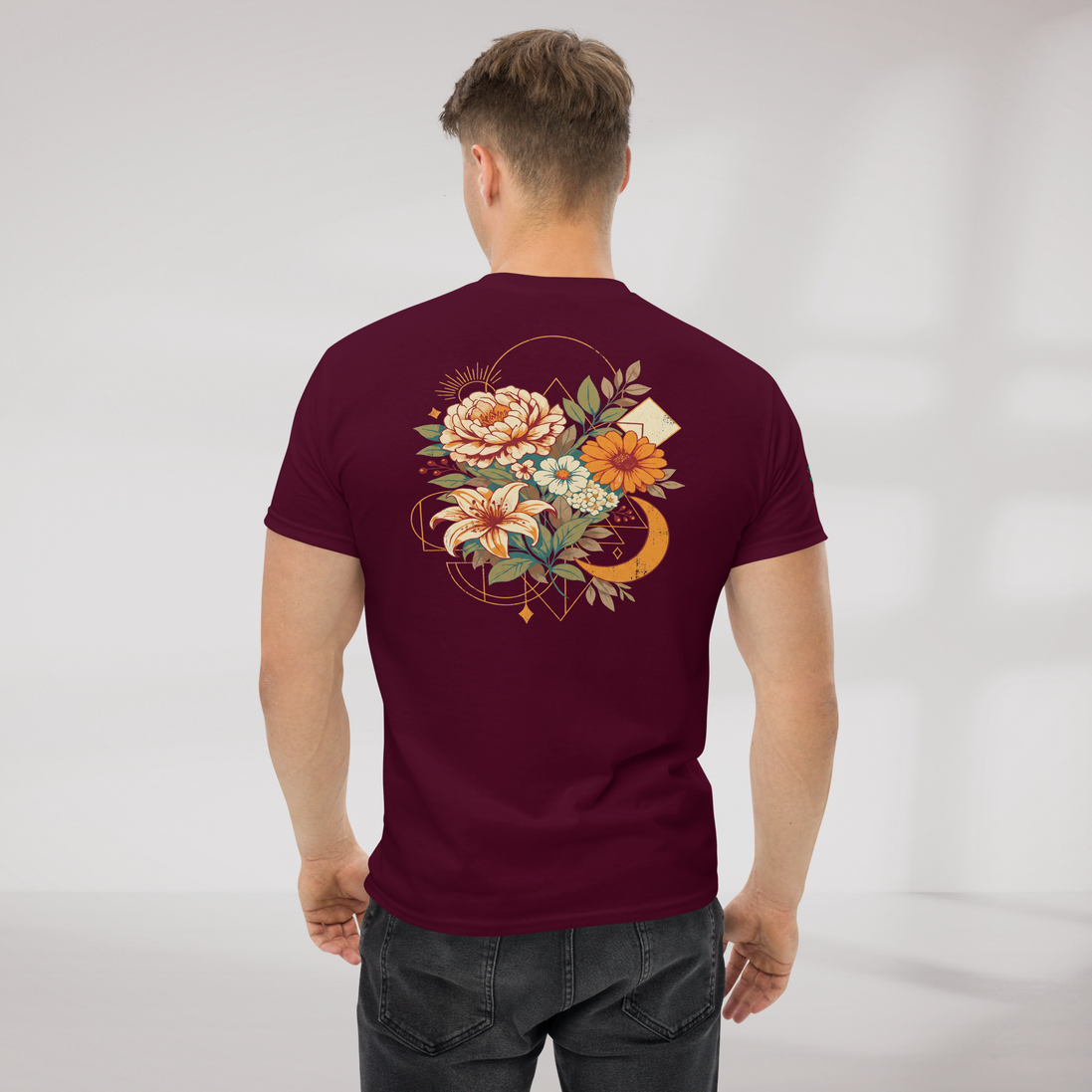 Bloom Seeker T-Shirt Retro – Farbe Kastanienbraun – Ansicht 6