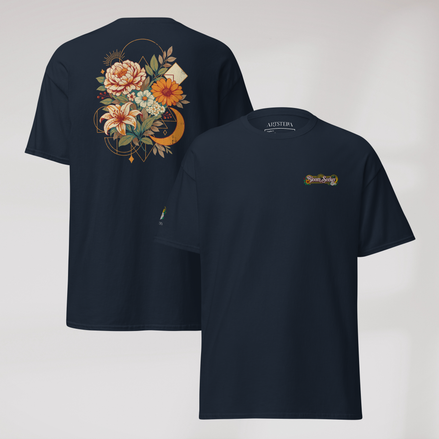 Bloom Seeker T-Shirt Retro – Farbe Navy – Ansicht 1