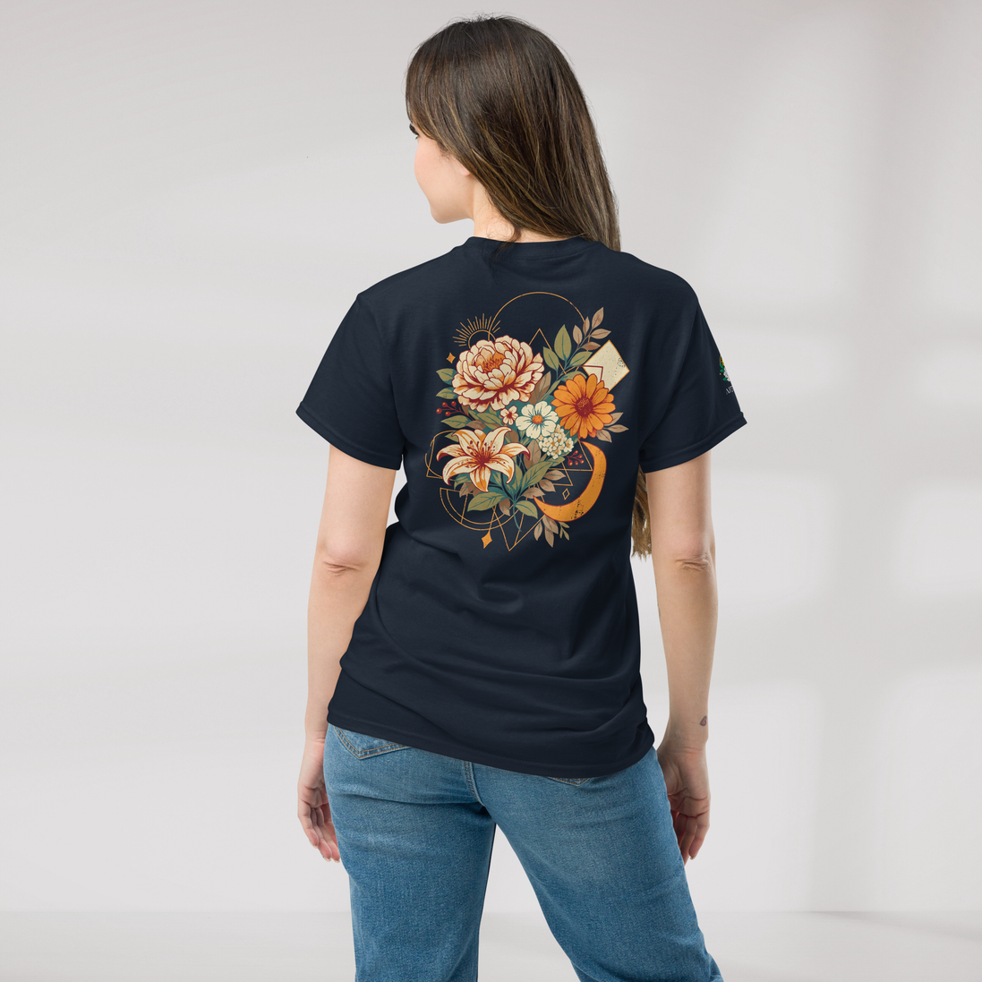 Bloom Seeker T-Shirt Retro – Farbe Navy – Ansicht 8
