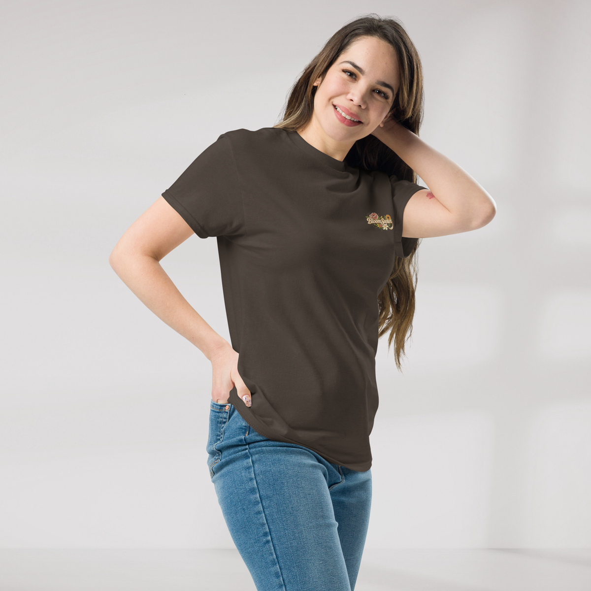 Bloom Seeker T-Shirt Soft – Farbe Dunkle Schokolade – Ansicht 6