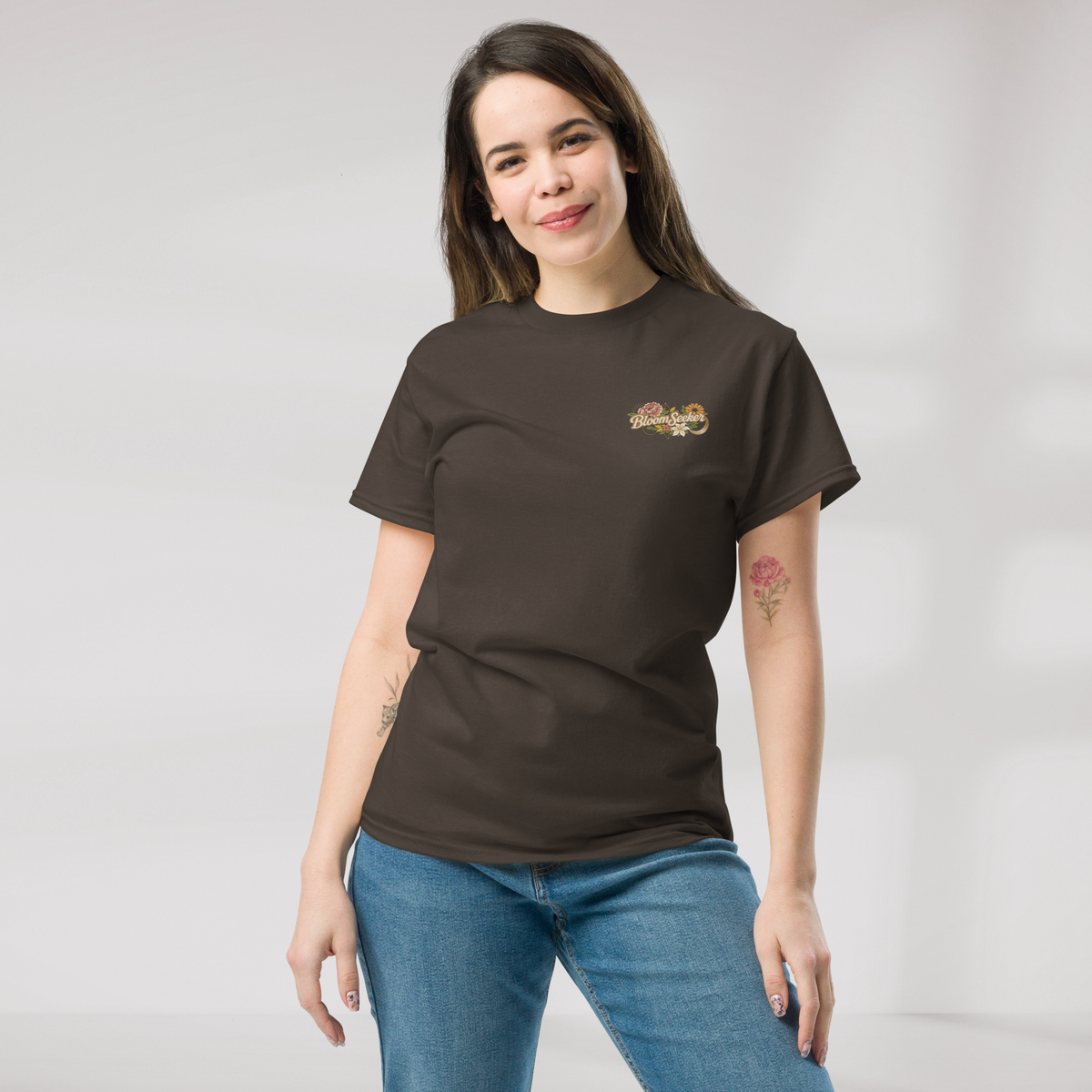 Bloom Seeker T-Shirt Soft – Farbe Dunkle Schokolade – Ansicht 7