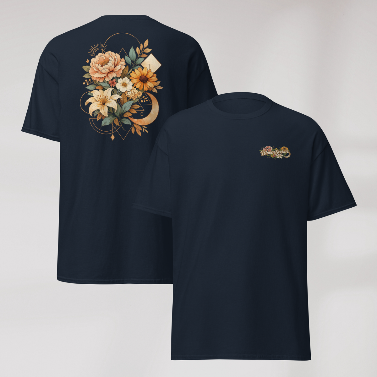 Bloom Seeker T-Shirt Soft – Farbe Navy – Ansicht 2